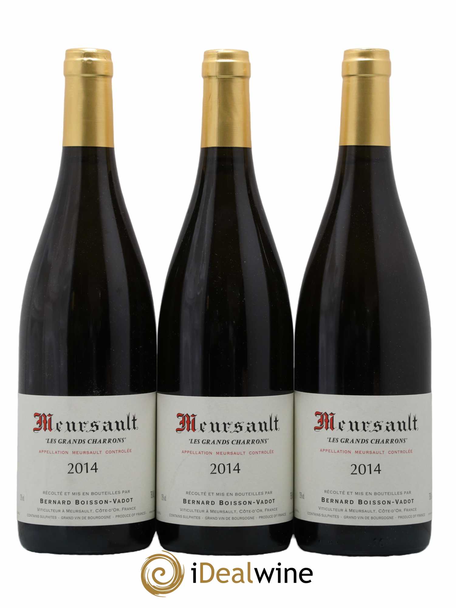 Meursault Les Grands Charrons Boisson-Vadot (Domaine)  2014 - Lot de 3 Bouteilles