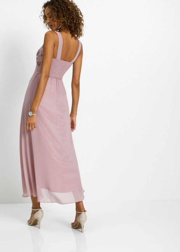 Chiffonkleid mit Pailettenstickerei