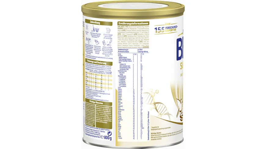 NESTLE BEBA SUPREME PRE Säuglingsanfangsnahrung von Geburt an 800 g