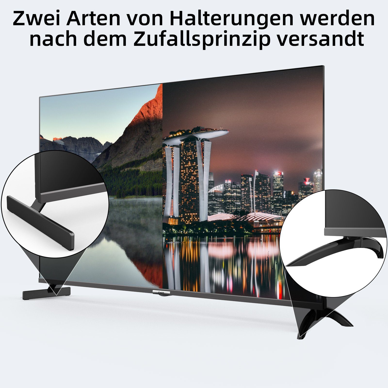 CHiQ U43QM8G QLED-Fernseher (108,00 cm/43 Zoll, 4K Ultra HD, Smart-TV, Google TV, 330nit, WCG,Metall Rahmenlos Design,Google Assistant)