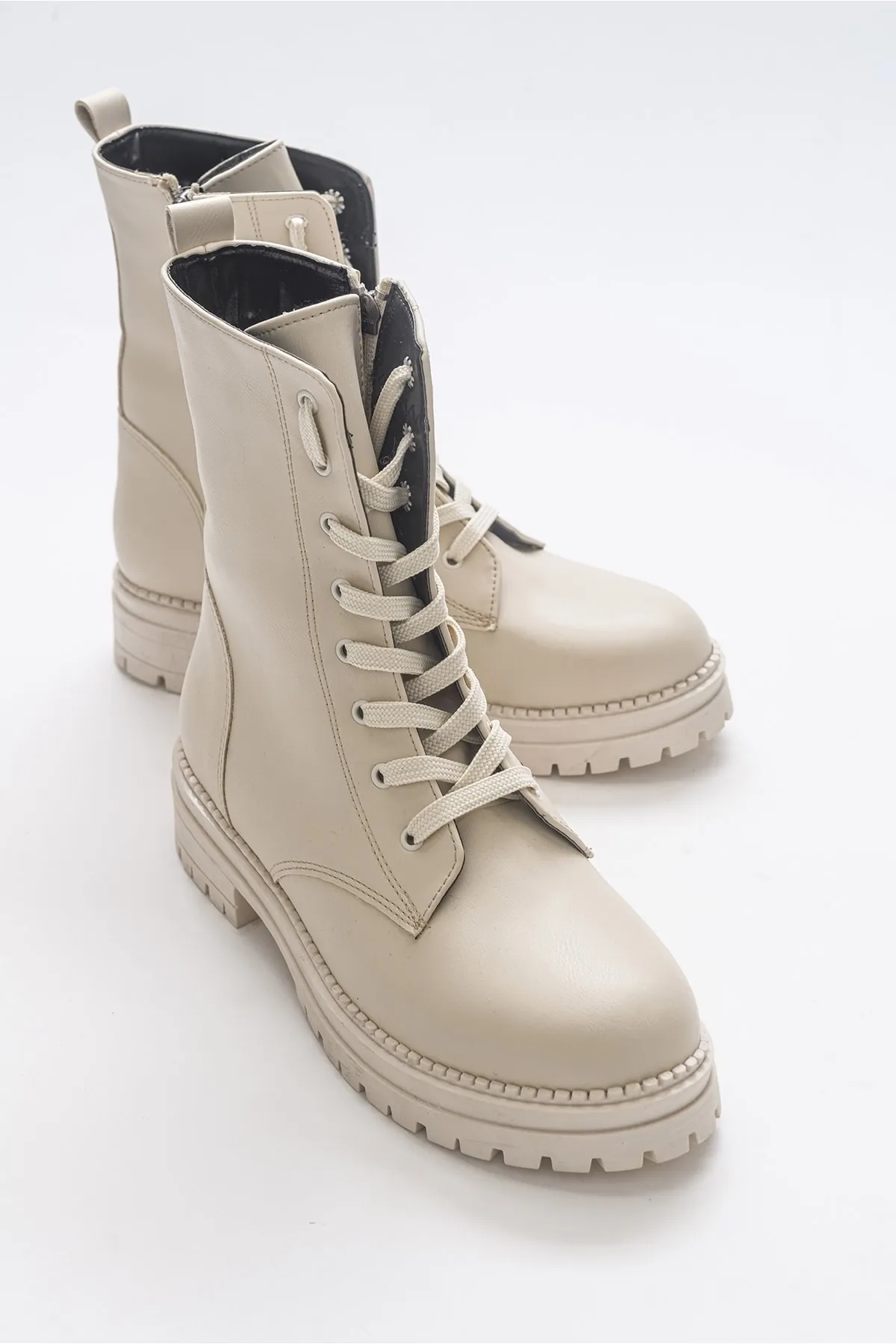 LuviShoes  Singa Beige Skin Damenstiefel