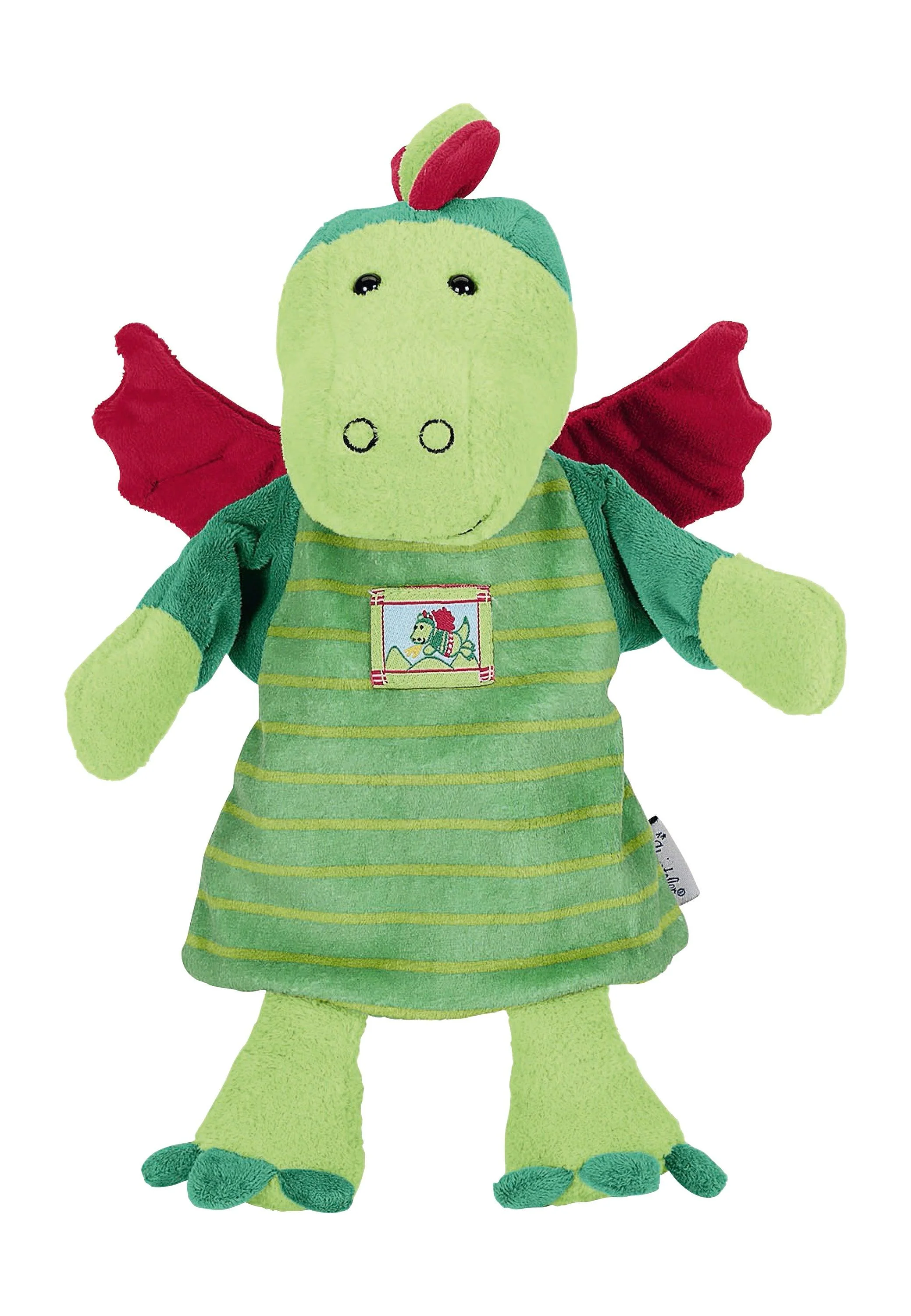Handpuppe Drache grün, 31 cm fürs Kasperletheater