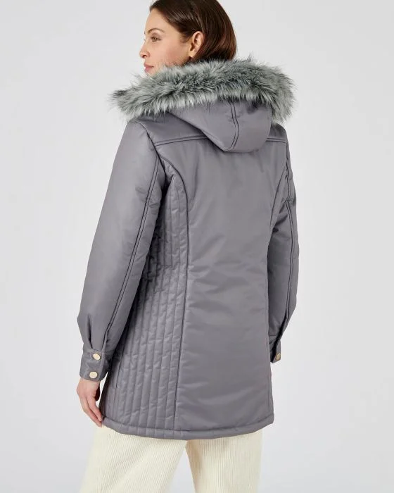 Parka chaude à piqûres fantaisie Thermolactyl