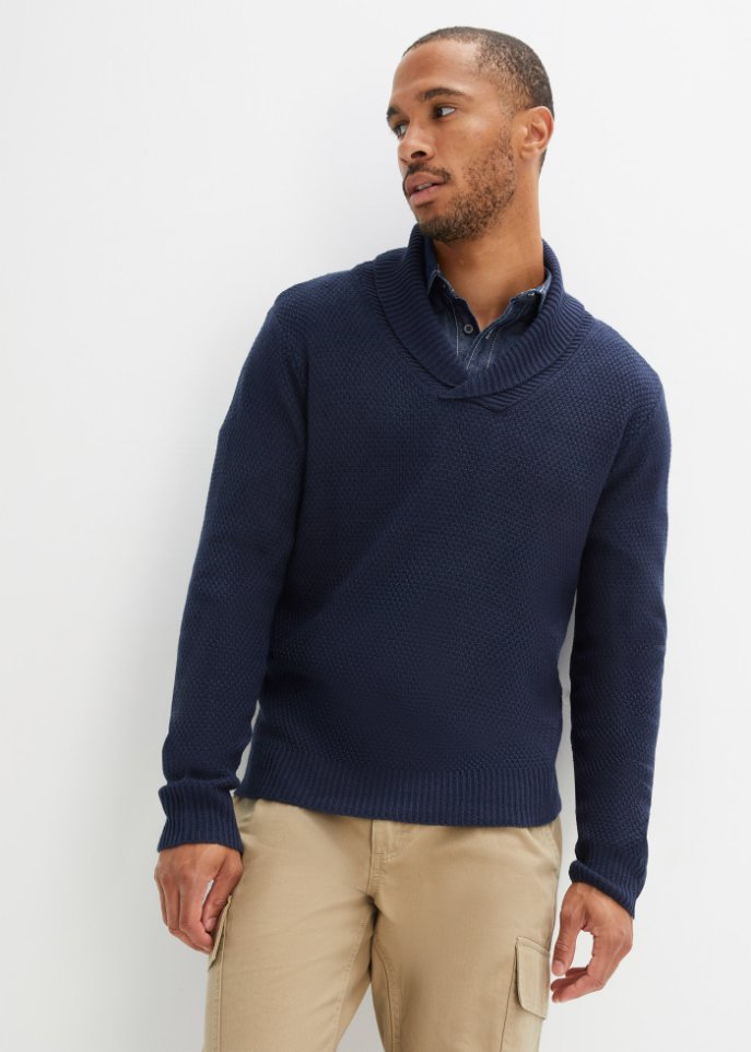 Pullover mit Schalkragen