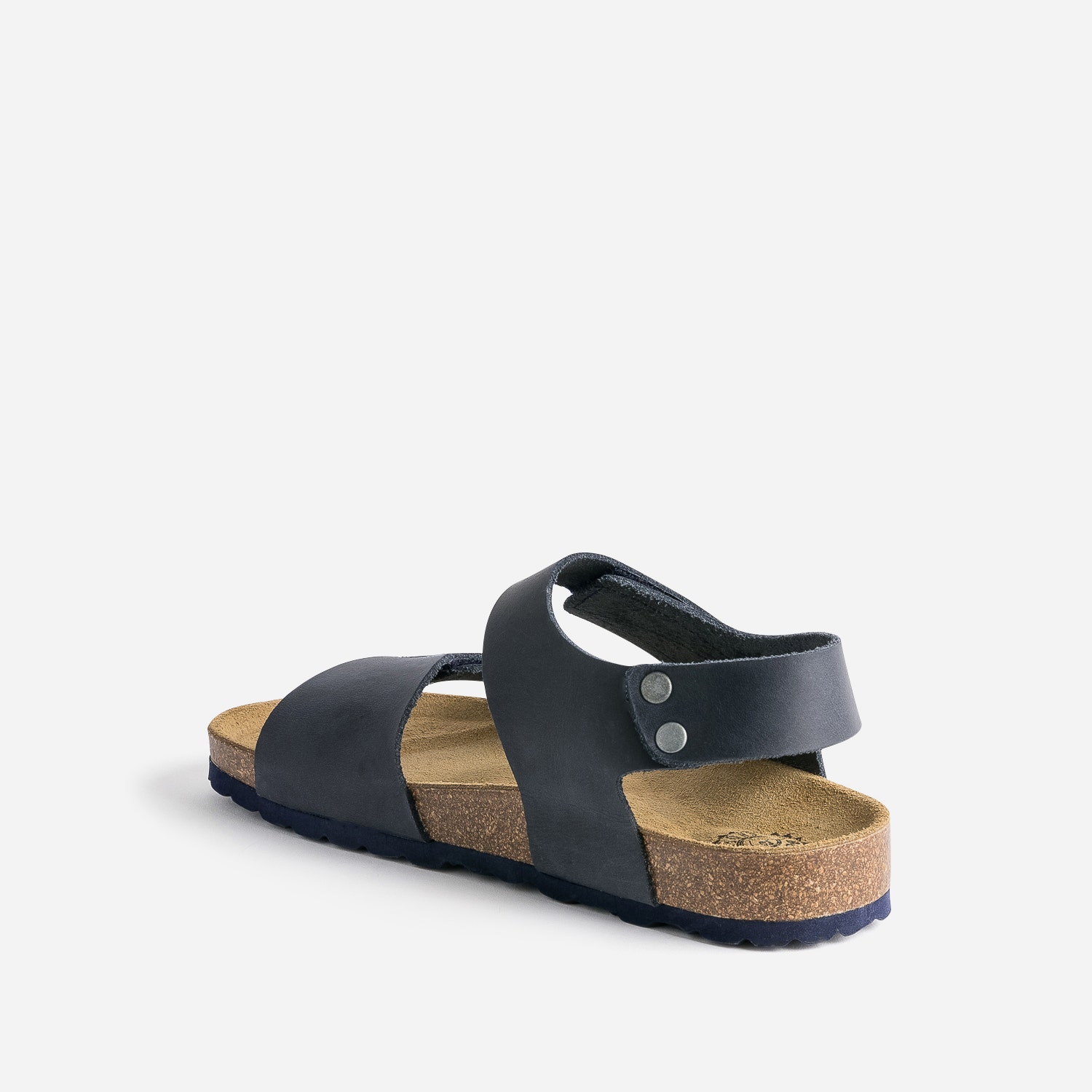 Sandale anatomique BUGGY marine en cuir