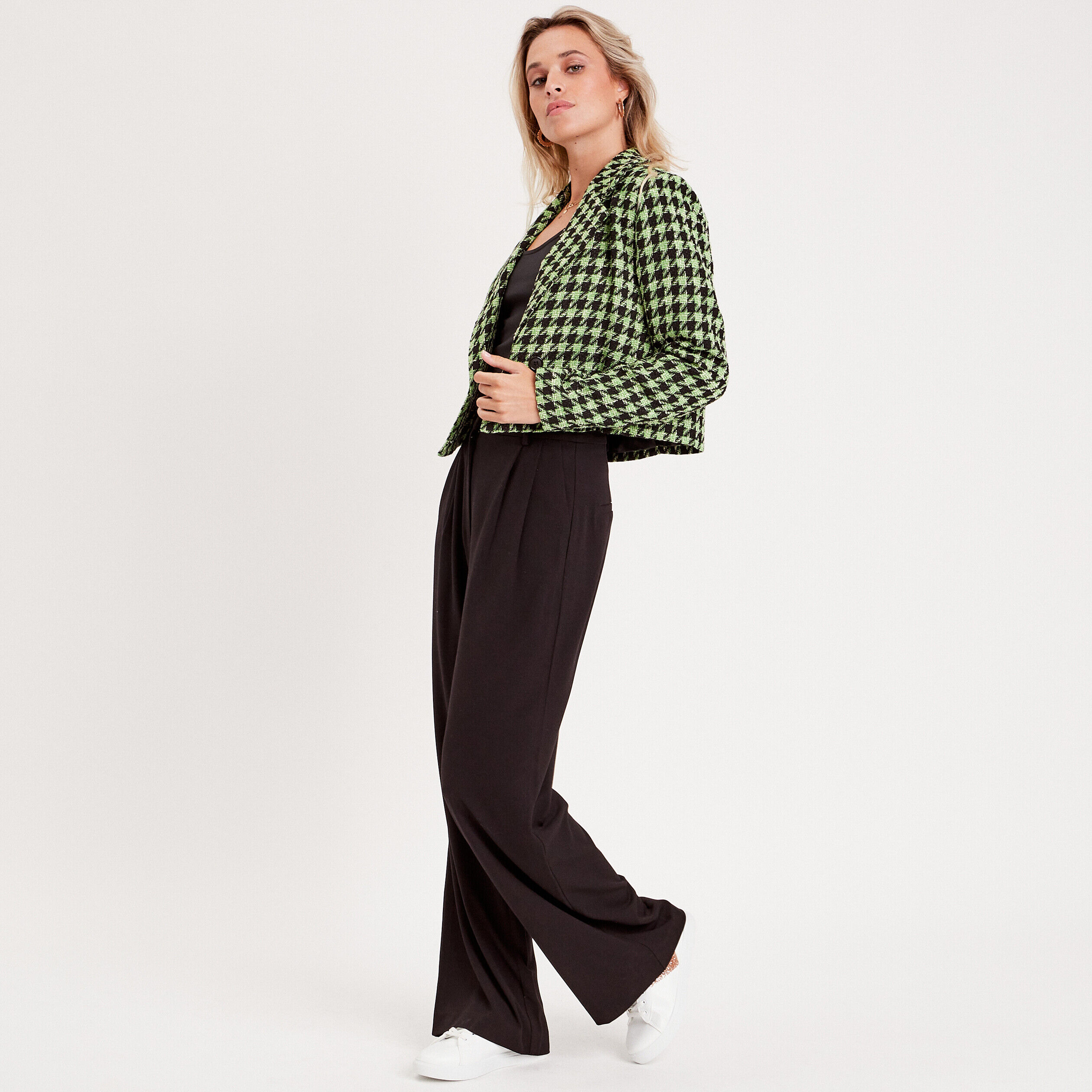 Veste droite avec boutons noir femme | Cache Cache