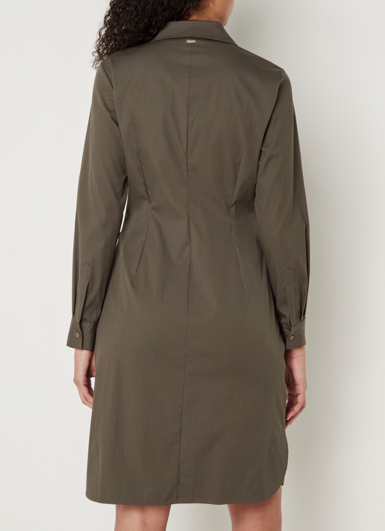 Rochie midi tip cămașă Cinque Cidecio cu detalii plisate și buzunare laterale.