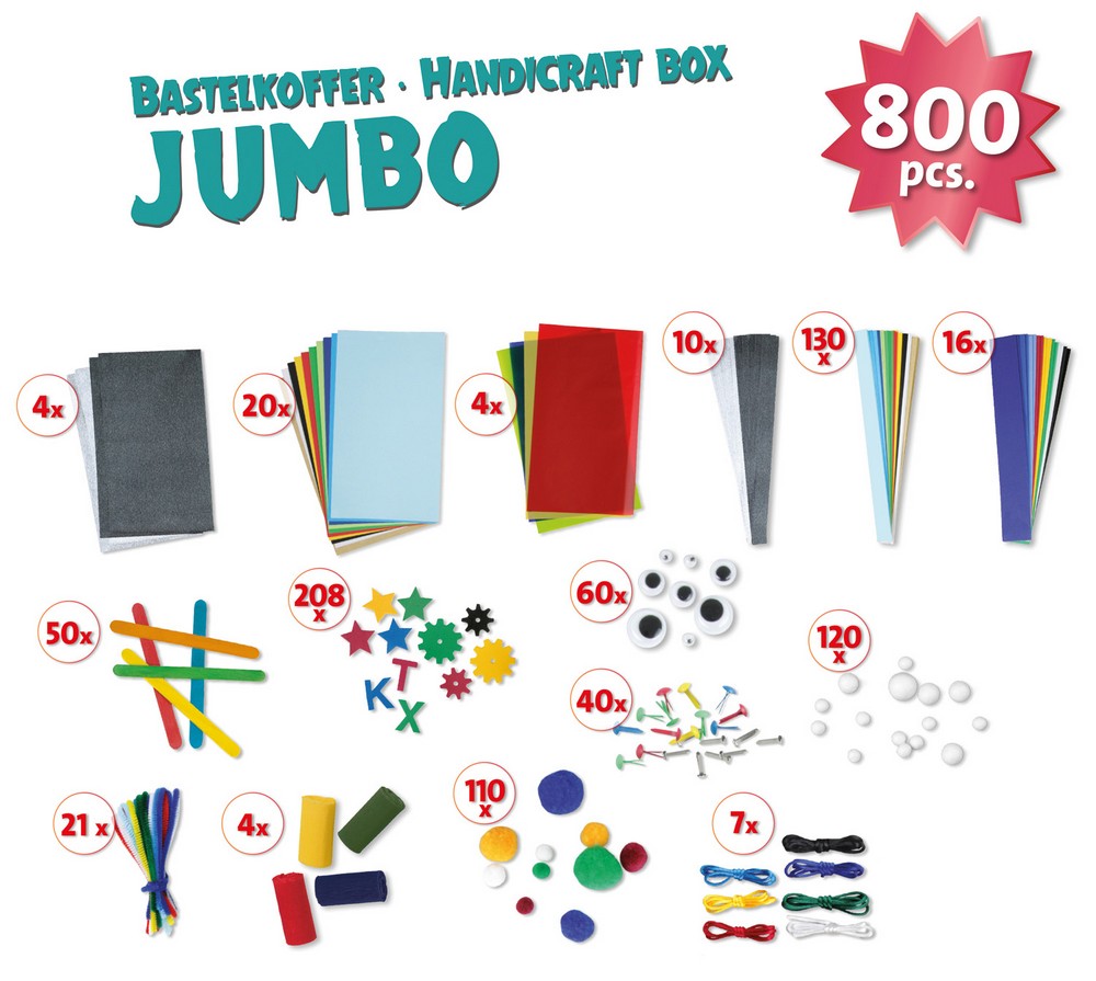 LENA Bastelkoffer Jumbo blau, Faltschachtel