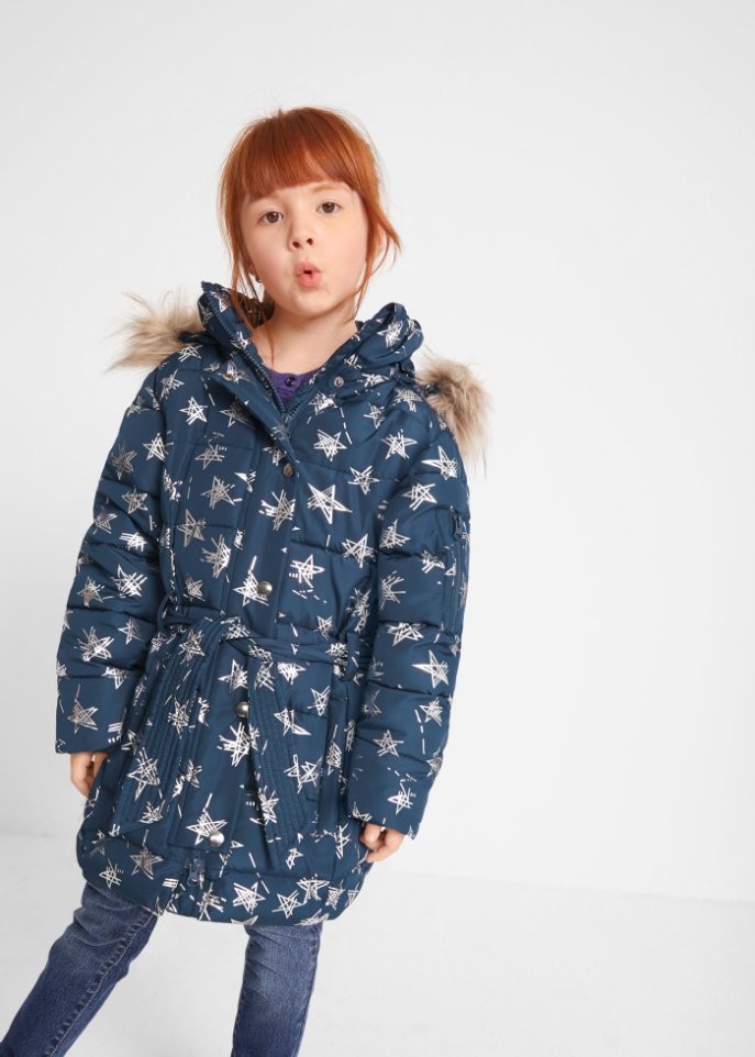 Mädchen Winterjacke mit Sternendruck