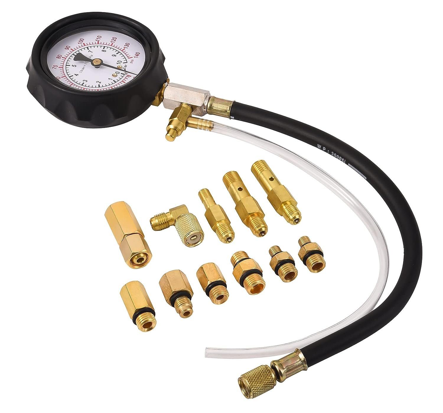 BlingBin Kfz-Diagnosegerät Benzin Drucktester Öldruckmesser Druckprüfer Messgerät, 1-tlg., Benzindruckprüfer,Kraftstoffdruckanzeige