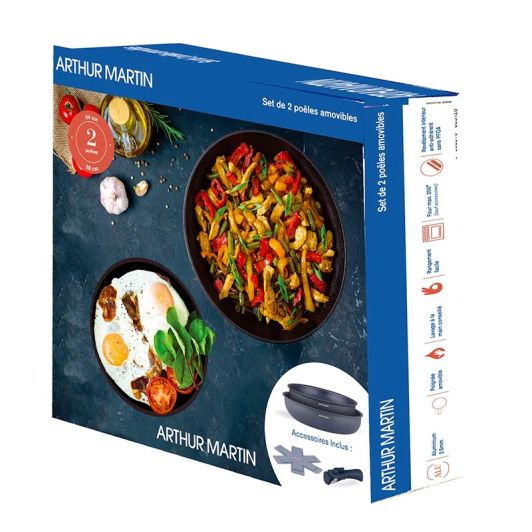 Set med 2 ARTHUR MARTIN-pannor 16-20 cm