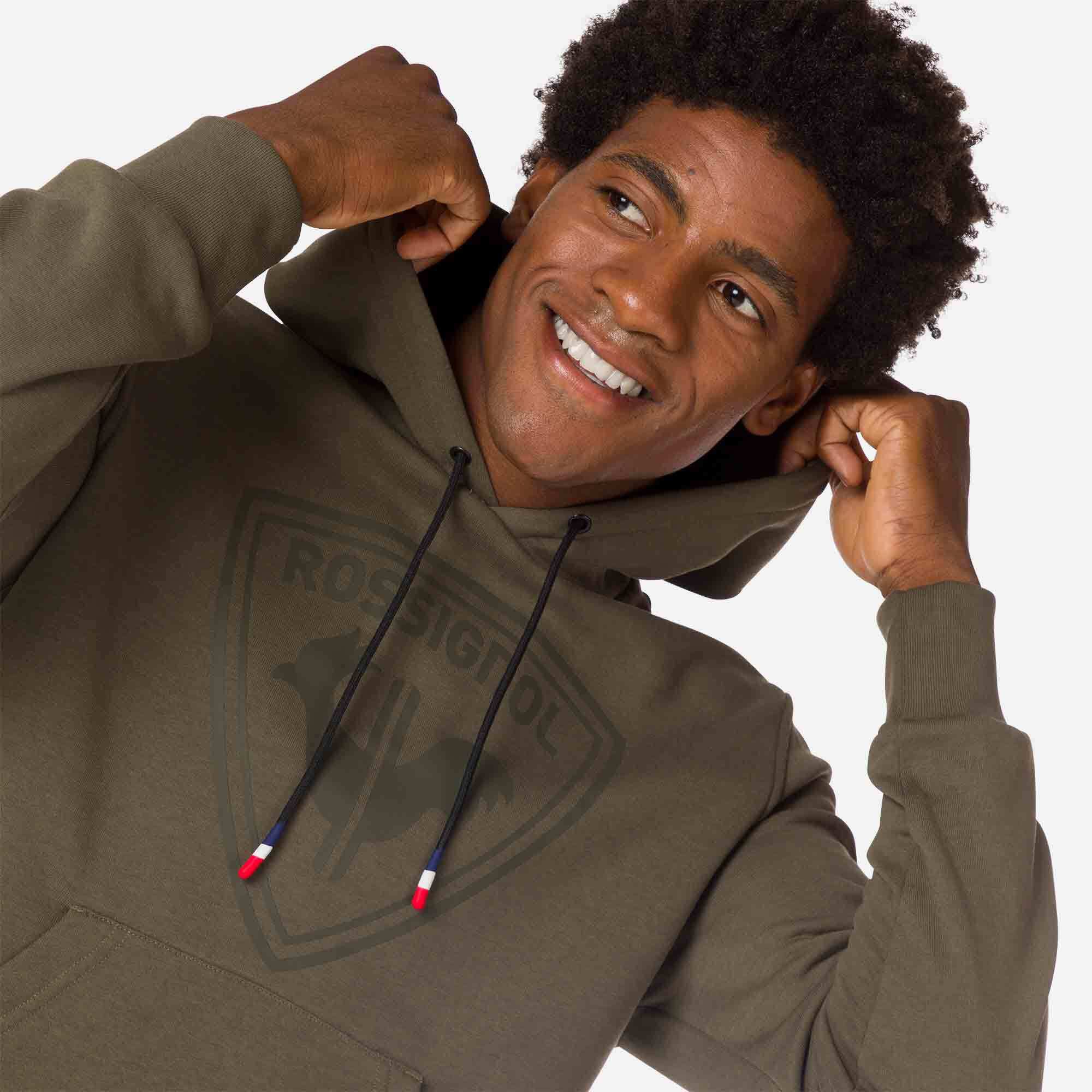 Sweat à capuche molletonné Logo Homme