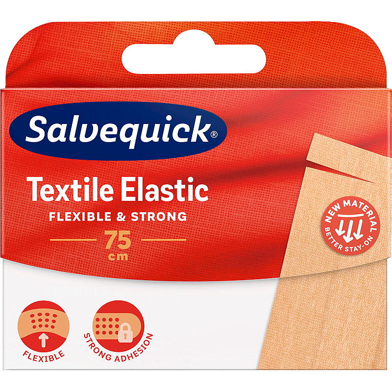 Salvequick Tekstil plaster 75 cm, Salvequick