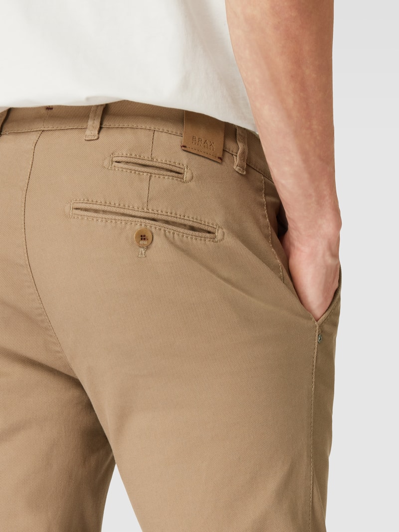 Slim Fit Chino mit französischen Eingrifftaschen Modell 'Fabio' in beige