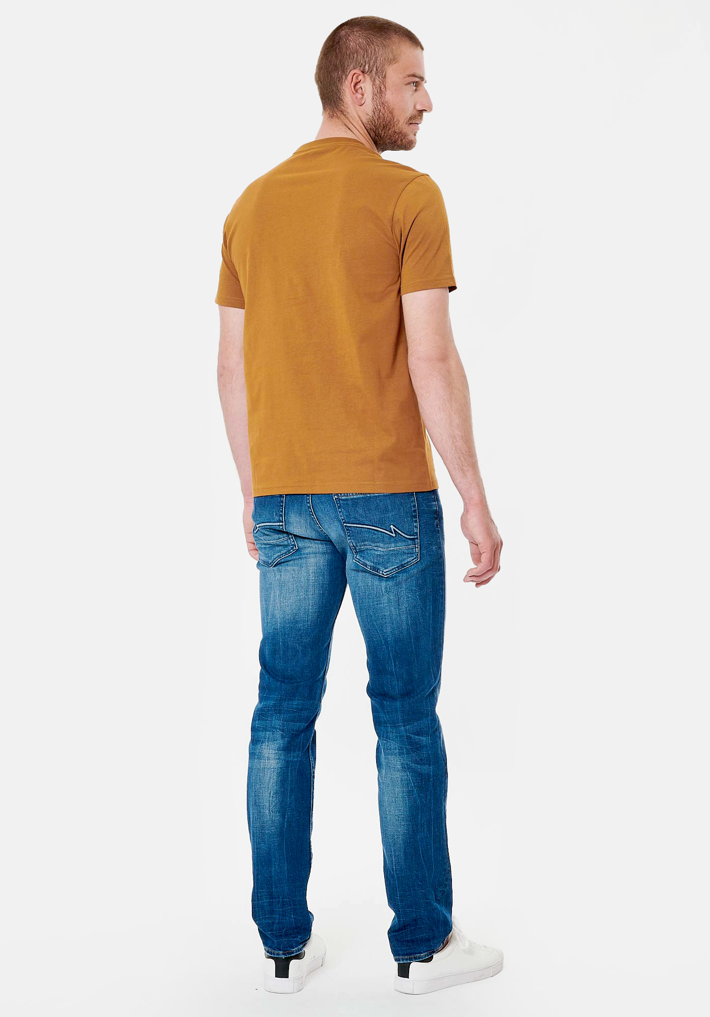 LERES  T-shirt marron homme 100% coton