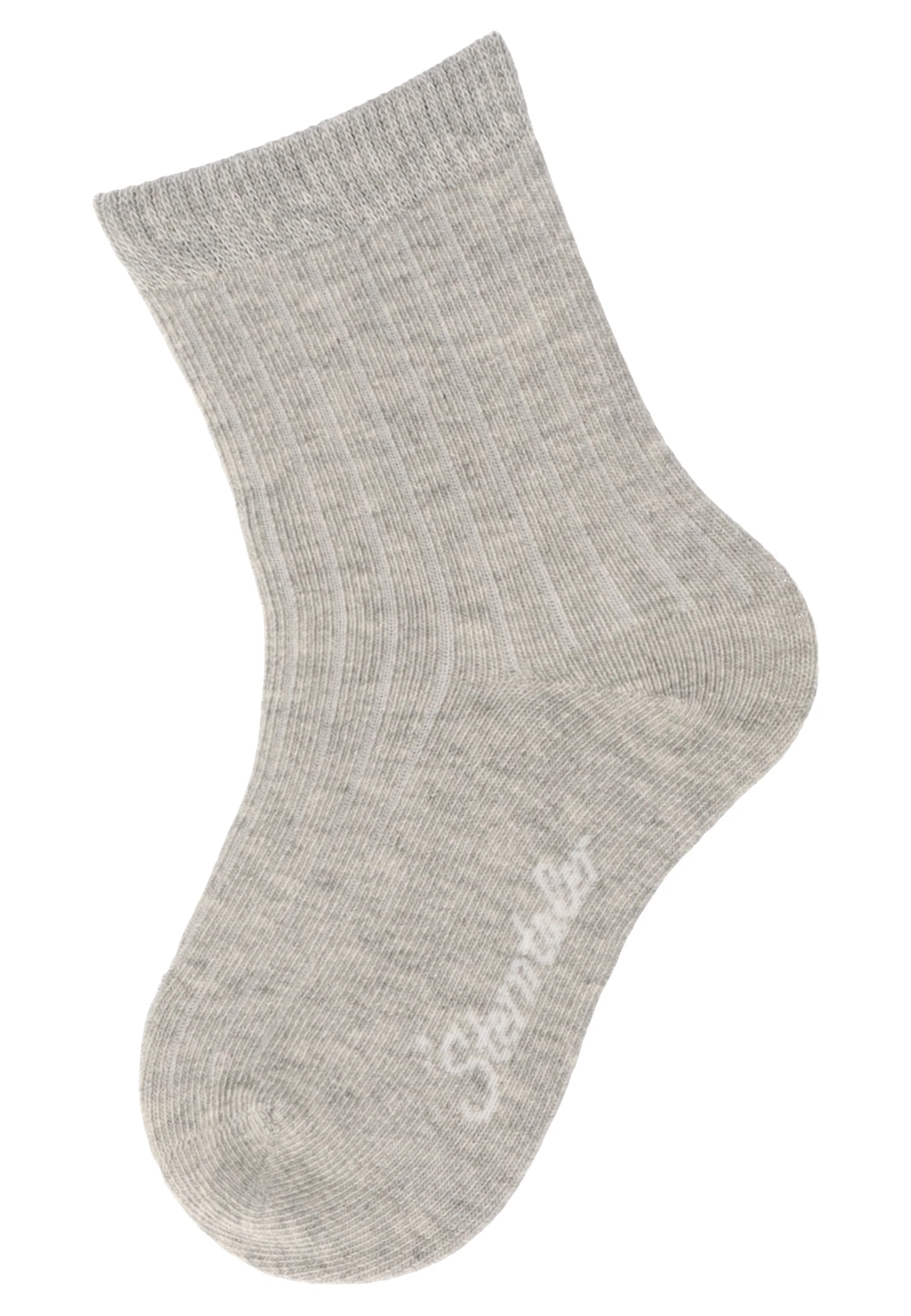 Socken im 6er Pack mit Rippenoptik in graublau