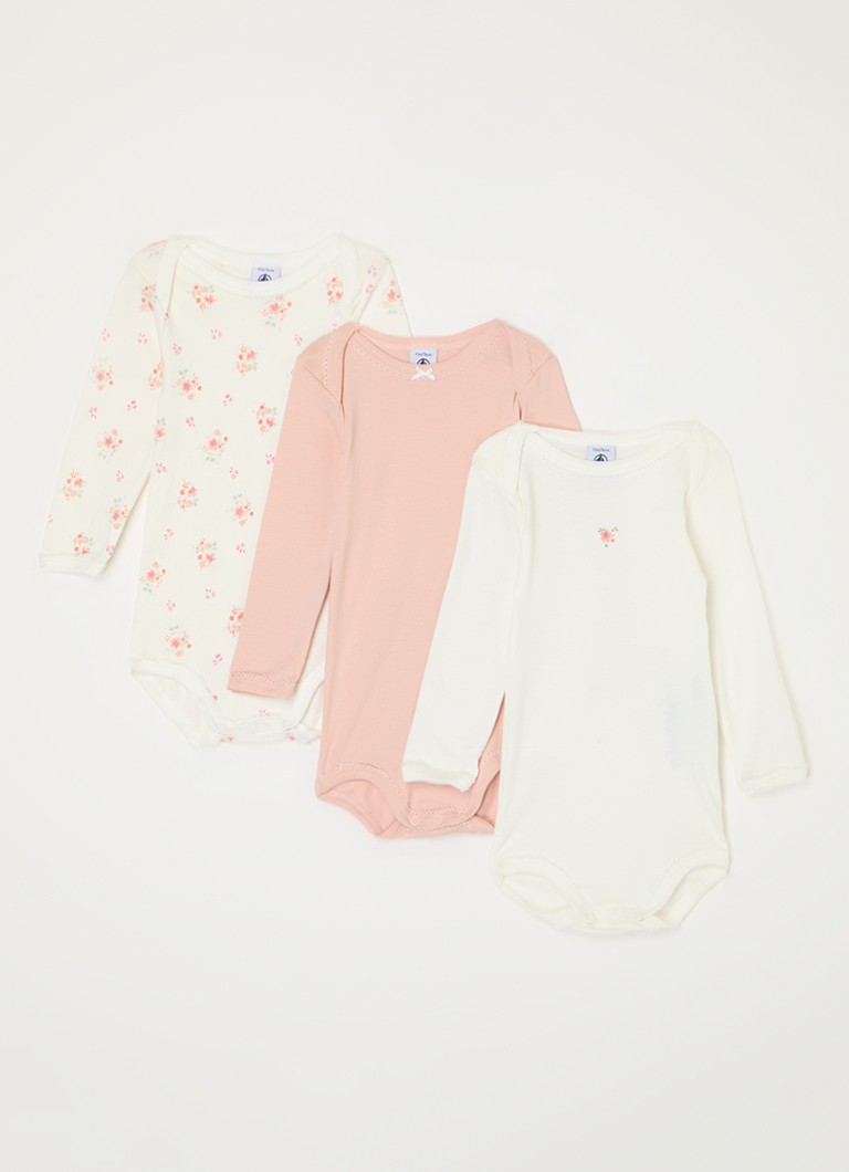 Petit Bateau set de 3 salopete din bumbac organic