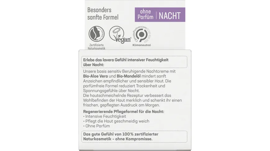 lavera BASIS SENSITIV Beruhigende Nachtcreme 50 ml