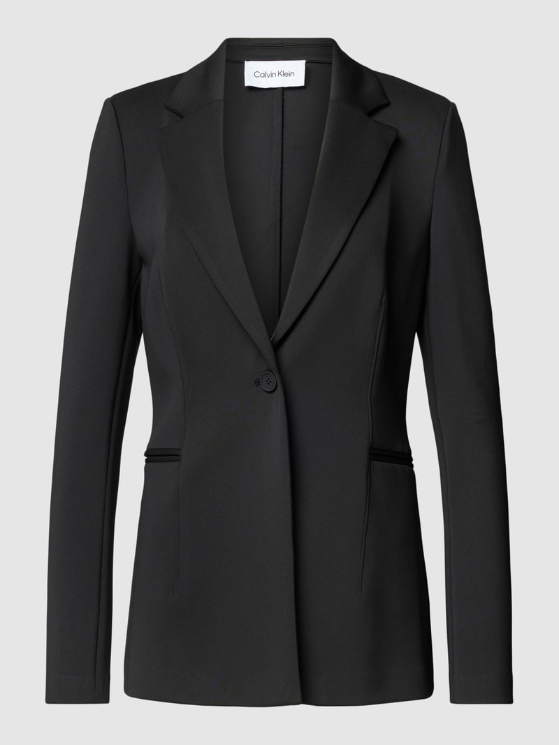 Blazer mit Paspeltaschen in schwarz
