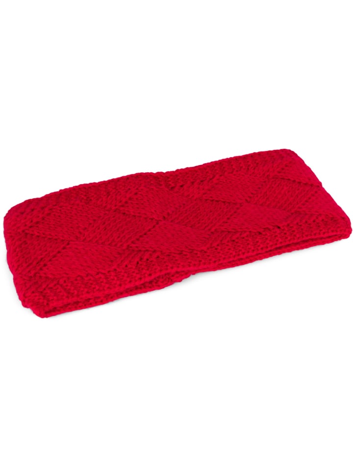 styleBREAKER Strick Stirnband in Rot günstig kaufen onesize
