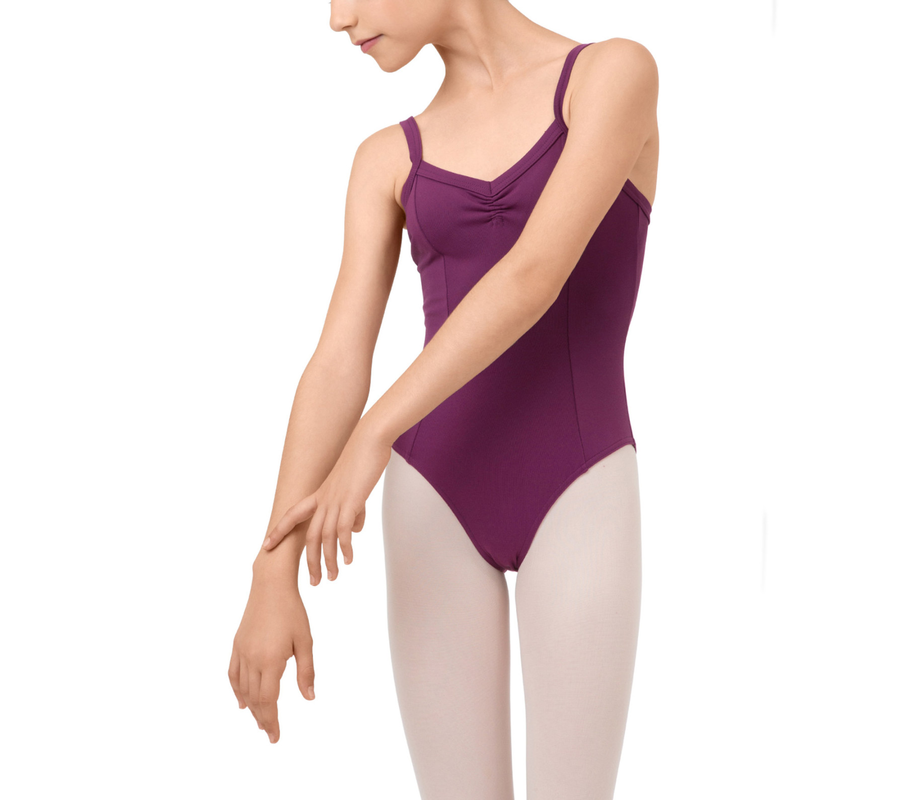 Gathered front leotard