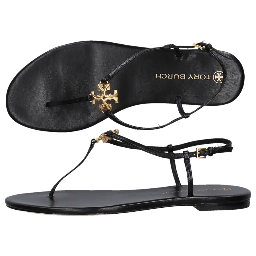 Tory Burch - Zehentrenner CAPRI STRAP Ziegenleder - schwarz