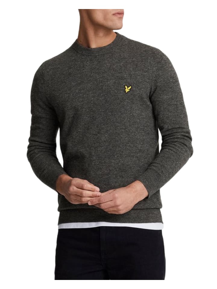 Lyle & Scott Strickpullover in Meliertes Dunkelgrau günstig kaufen S