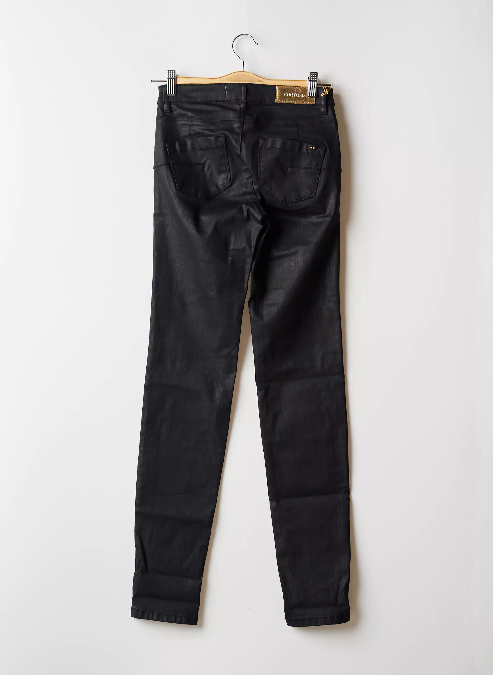 Couturist Pantalons Slim Femme couleur noir