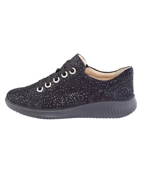 Schnürschuh mit Glitzereffekt