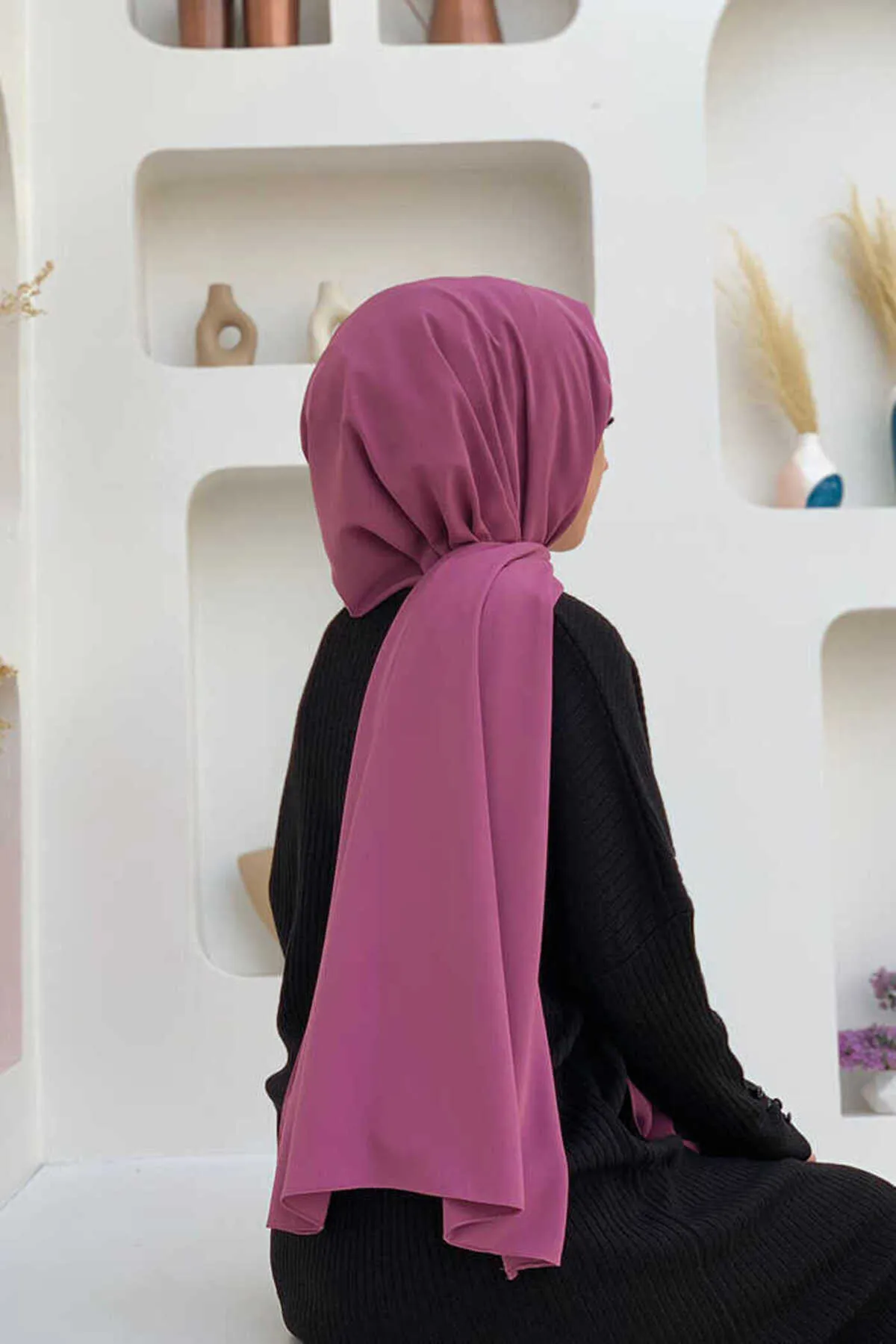 Bym Fashion  2050 Medina-Seidenschal, getrocknete Rose