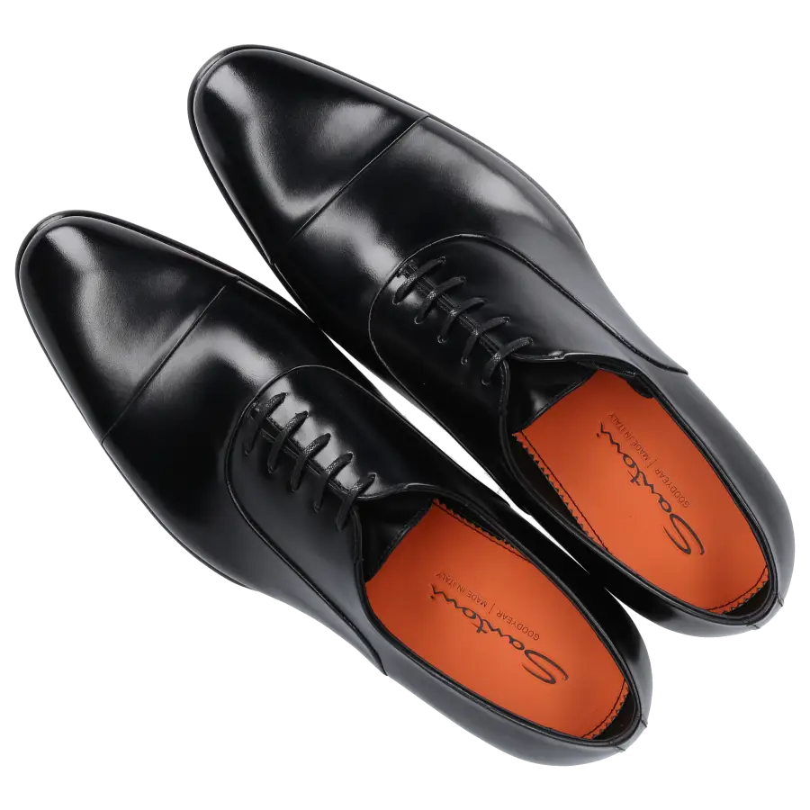 Santoni - Businessschuhe Oxford 12621 Kalbsleder - schwarz