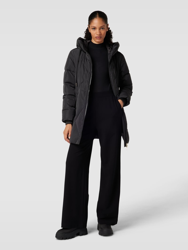 Steppjacke mit Kapuze Modell 'AIMEE' in schwarz