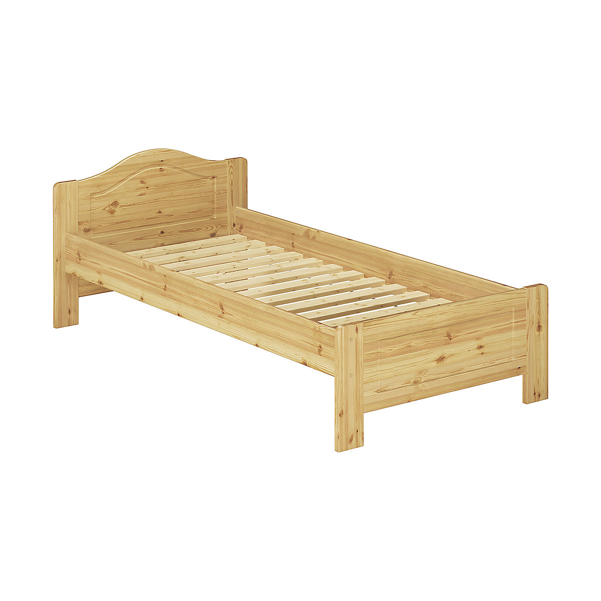 Holzbett Landhaus 90x200 Kiefer mit Rost und Matratze