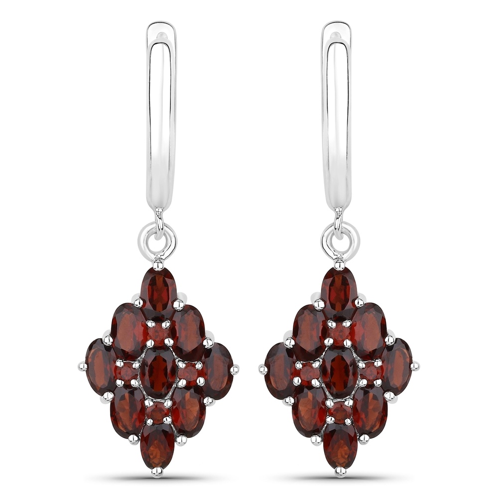 Rafaela Donata Boucles doreilles Argent sterling Grenat en Argent Bijoux