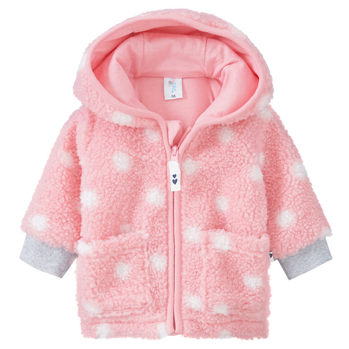 Newborn Kuscheljacke aus Teddyplüsch