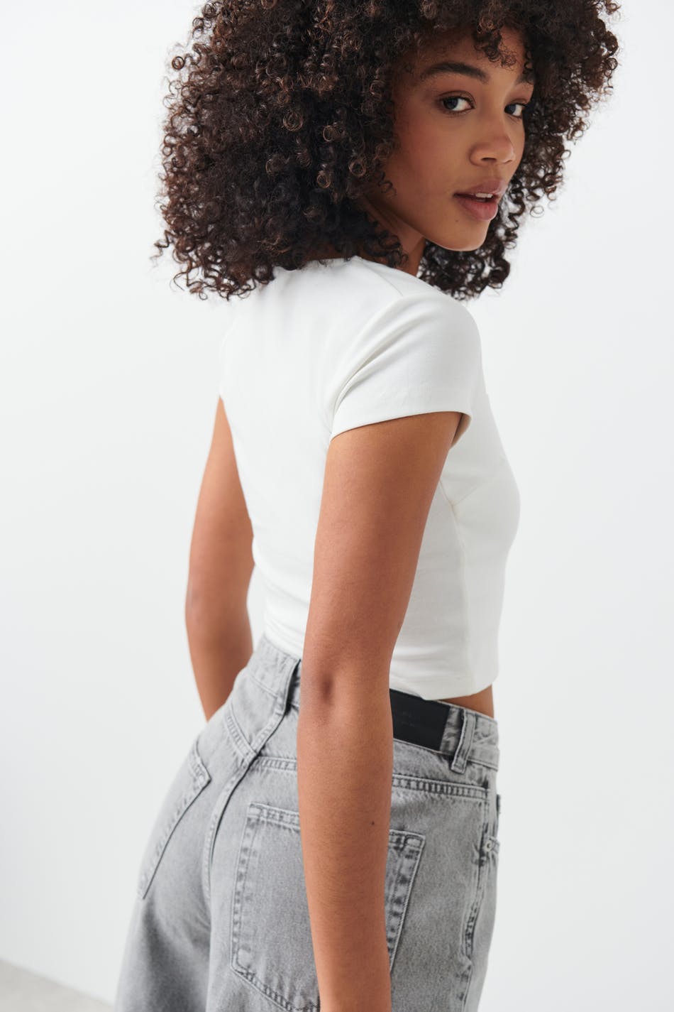 Square neck top