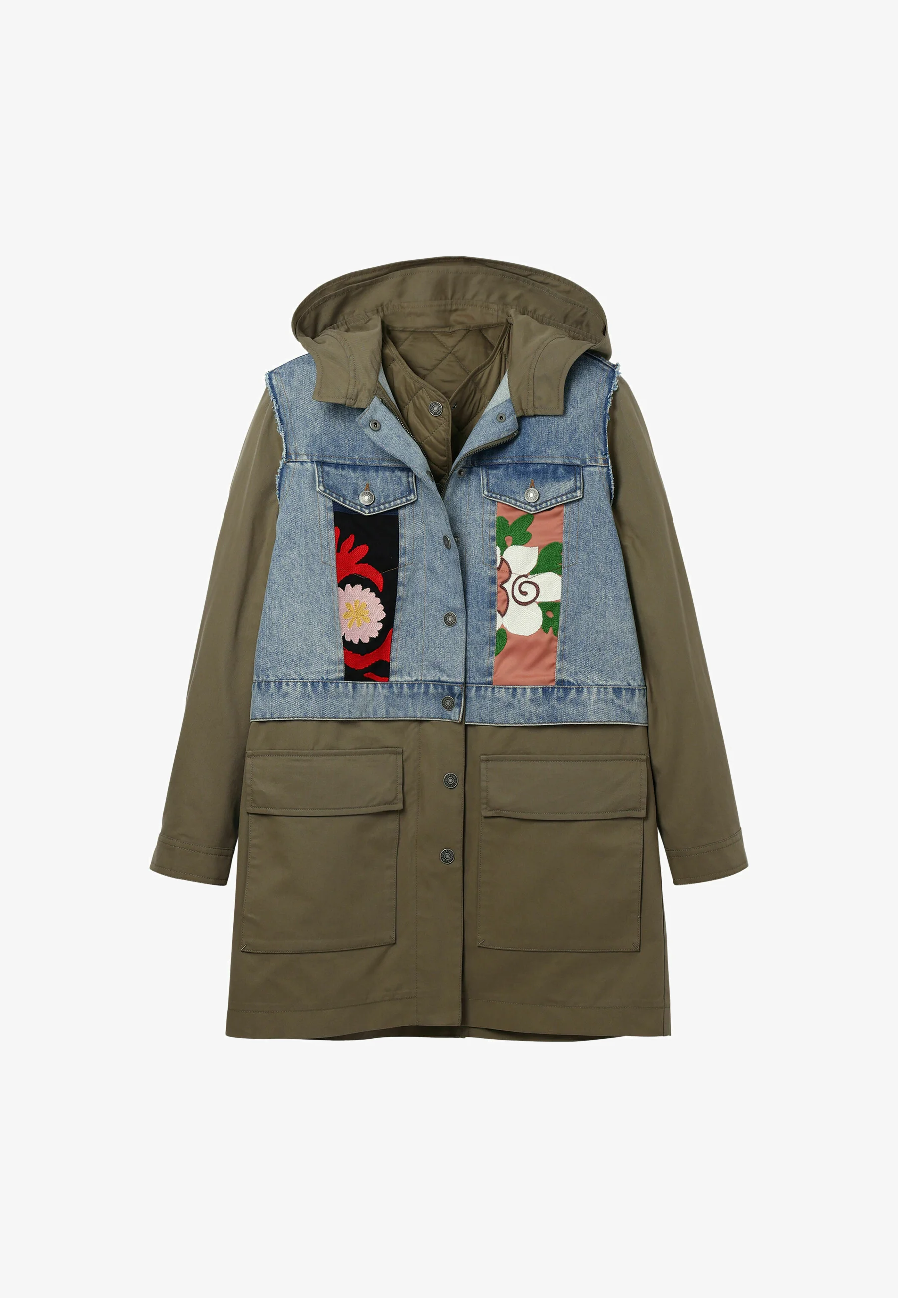 Desigual HÍBRIDO 2 EN 1 BORDADO - Parka