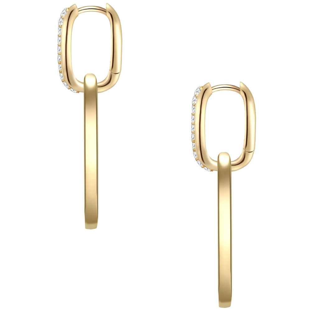 Glanzstücke München Créoles en argent Argent sterling Oxyde de zirconium (CZ) en Or jaune Boucles d'oreilles
