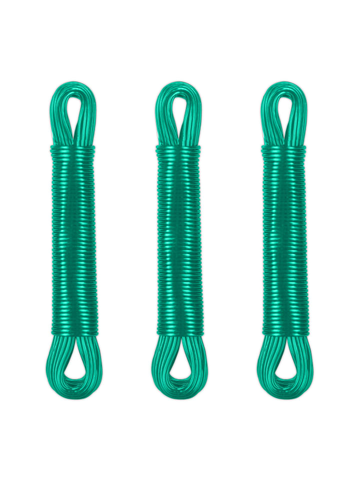 relaxdays 3 x Wäscheleine in Grün - 20 m günstig kaufen onesize