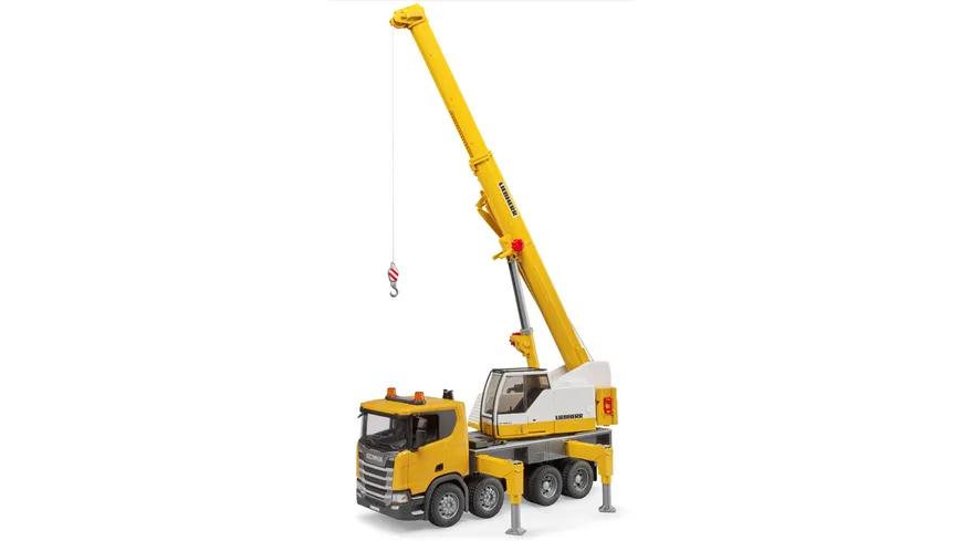 BRUDER - Scania Super 560R Liebherr Kran-LKW mit Light + Sound Modul