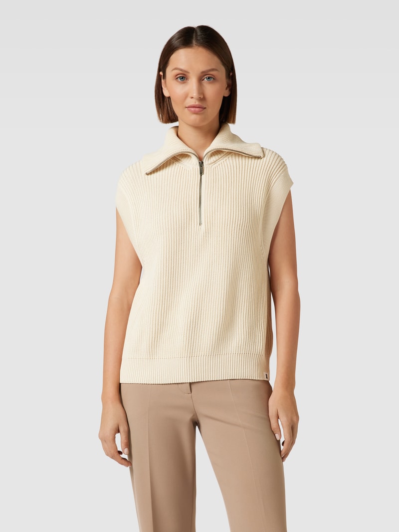 Pullunder mit Troyer-Kragen Modell 'AYLAA' in offwhite