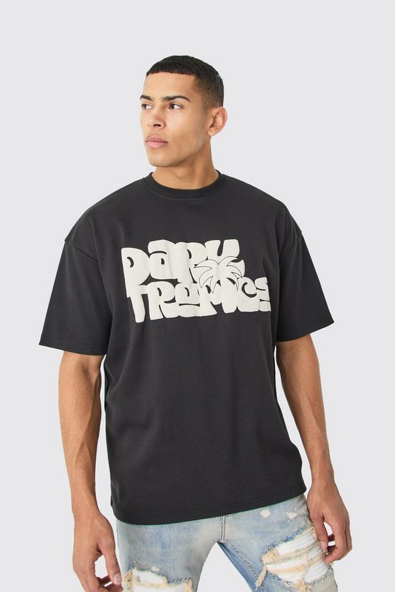 Oversize T-Shirt mit Dark Tropics Print