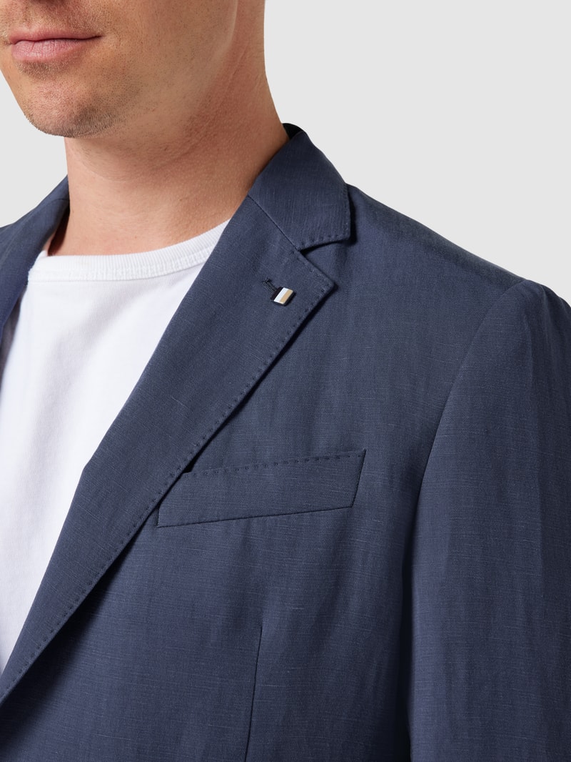 Slim Fit 2-Knopf-Sakko Modell 'Hanry' in marineblau