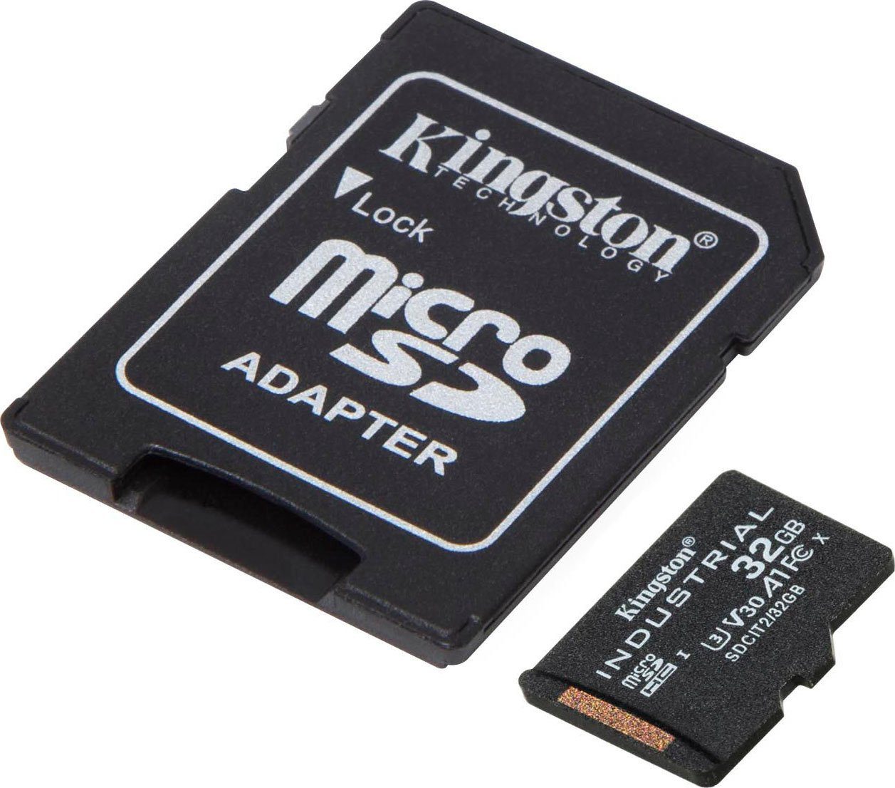 Kingston INDUSTRIAL microSD 32GB + SD Adapter Speicherkarte (32 GB, UHS-I Class 10, 100 MB/s Lesegeschwindigkeit)