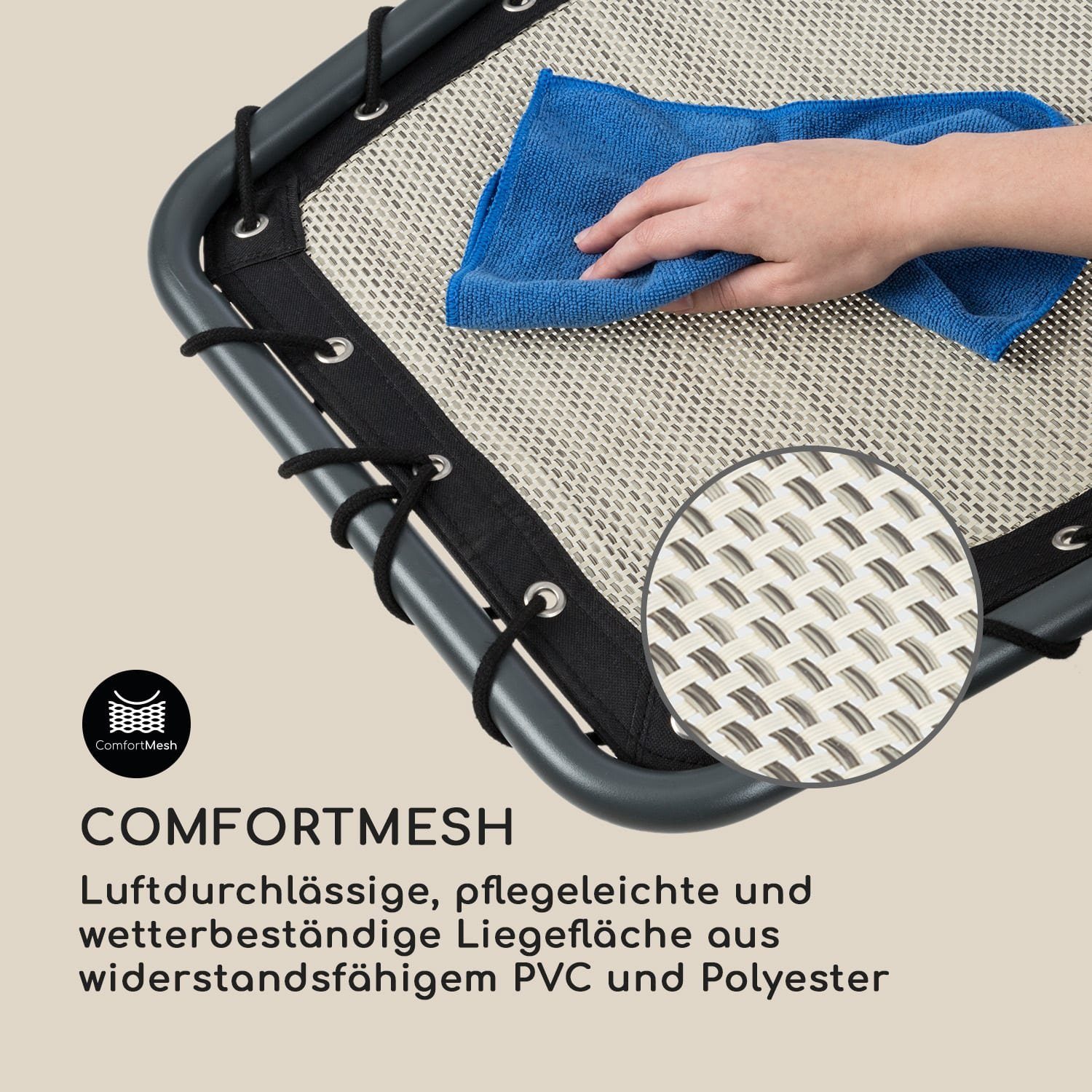 blumfeldt Gartenliege The Chiller Schwingliege, Schwingeffekt, ergonomisch geformte Gartenliege