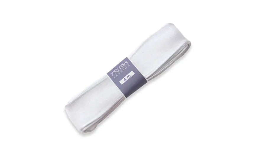 TRUBA Chiffonband mit Draht uni weiss 4 m