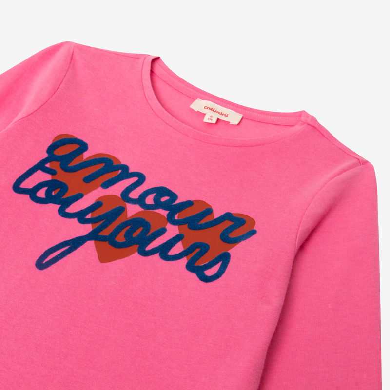 Tee-shirt bio fille pink à message Catimini