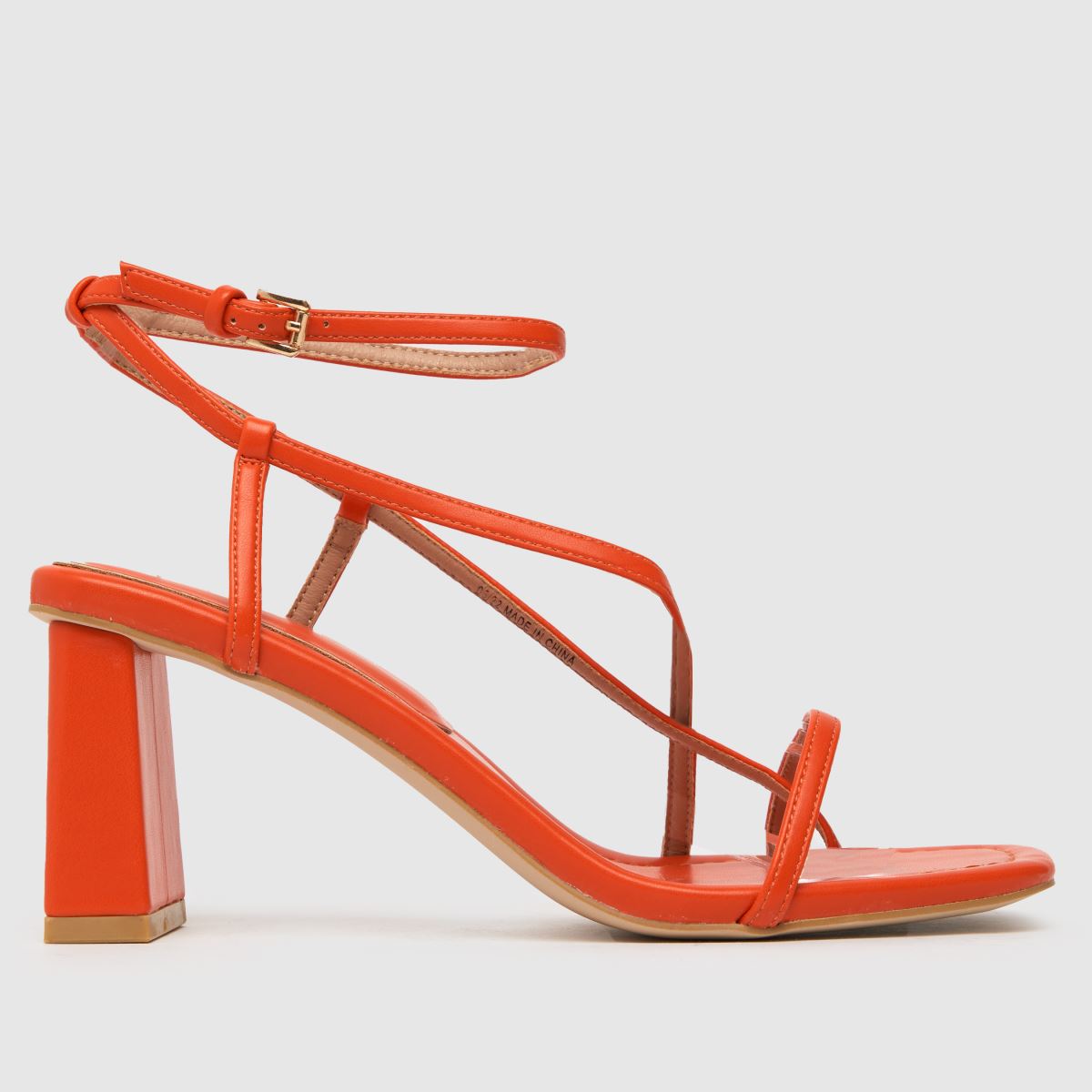 Schuh Storm pántos magassarkú narancssárga színben