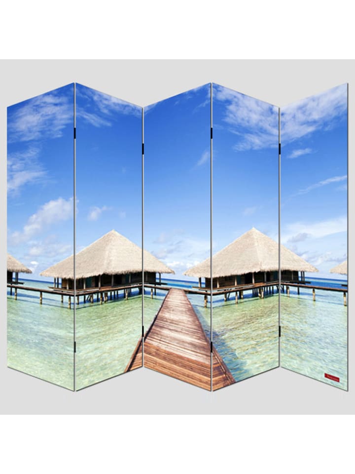 MCW Foto-Paravent Bagheria, 180x200cm, Strand günstig kaufen onesize