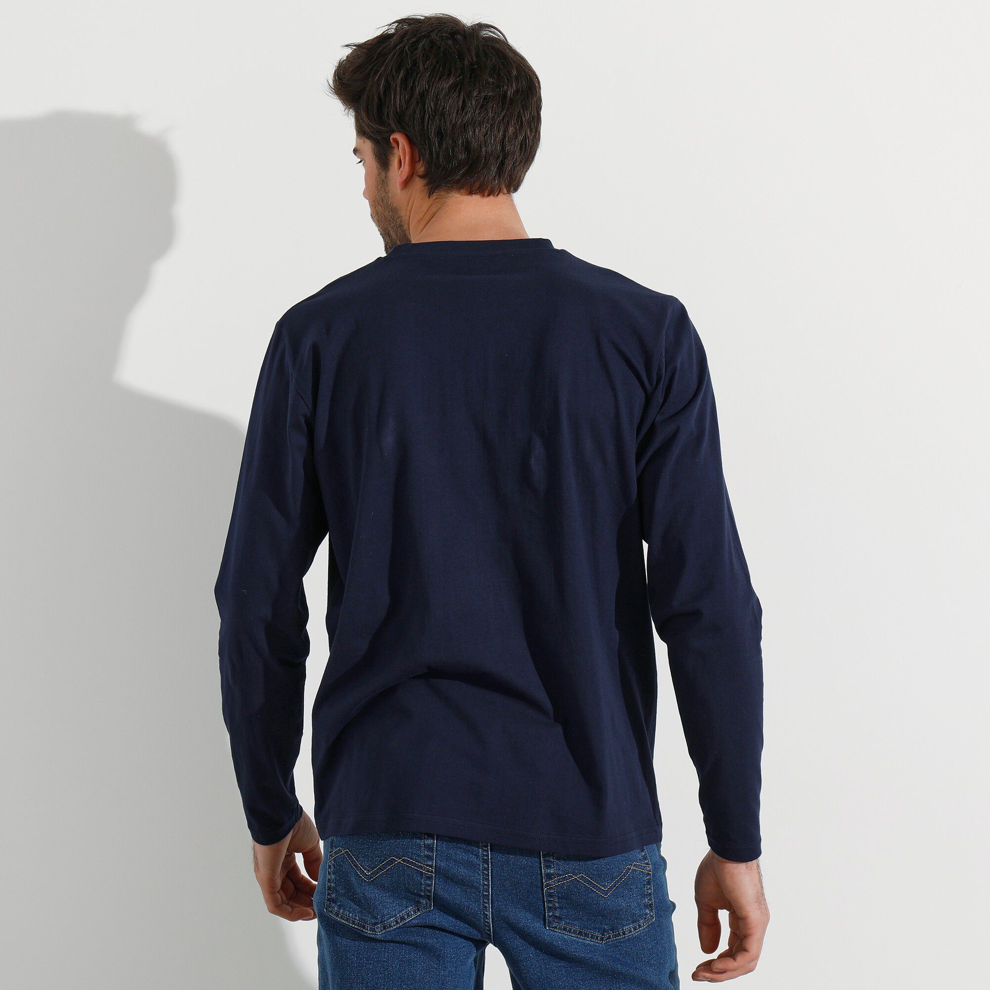 T-shirt col rond manches longues